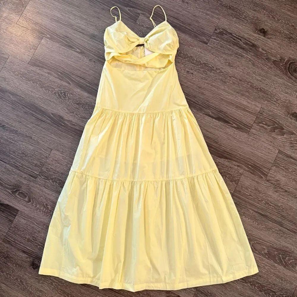 All About May Yellow Cutout Maxi Dress New